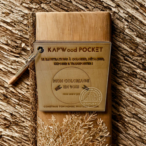 Livre de coloriage en bois KAP’Wood format petit – artisanat en peuplier