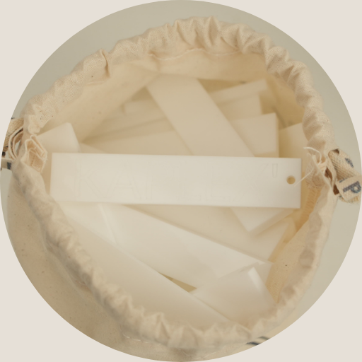 Dimensions pièce Kaplex 10x2x0,5 cm blanche
